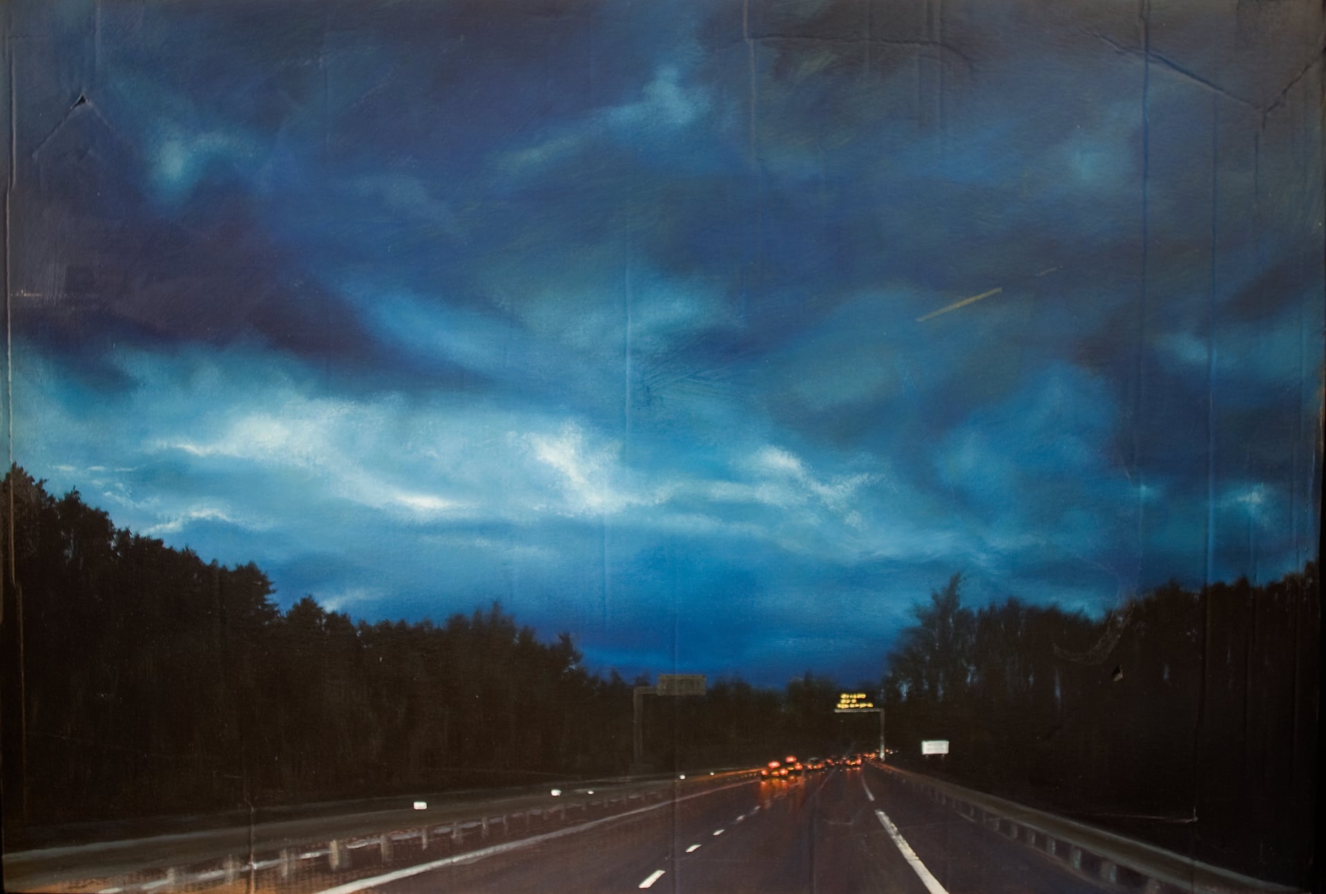 L'autoroute - Huile sur carton, 2017 par JanMar