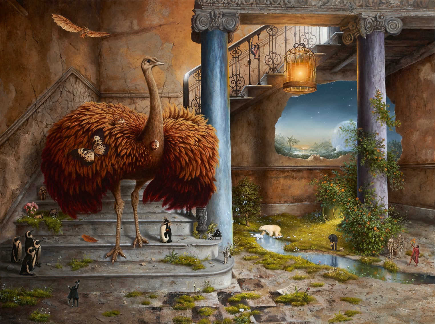 Nandou - Huile et collages sur toile, 2020 par JanMar