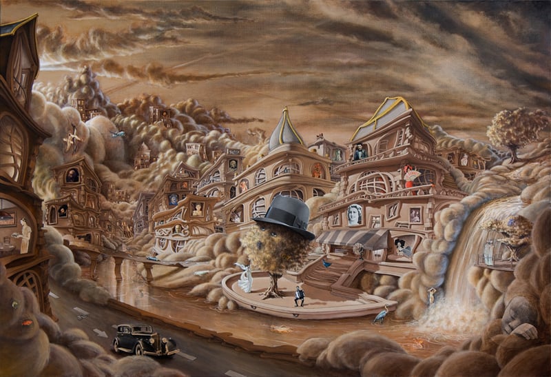 ANASTASIE - Acrylique, encre de chine et collages sur toile de lin, 2008 par JanMar