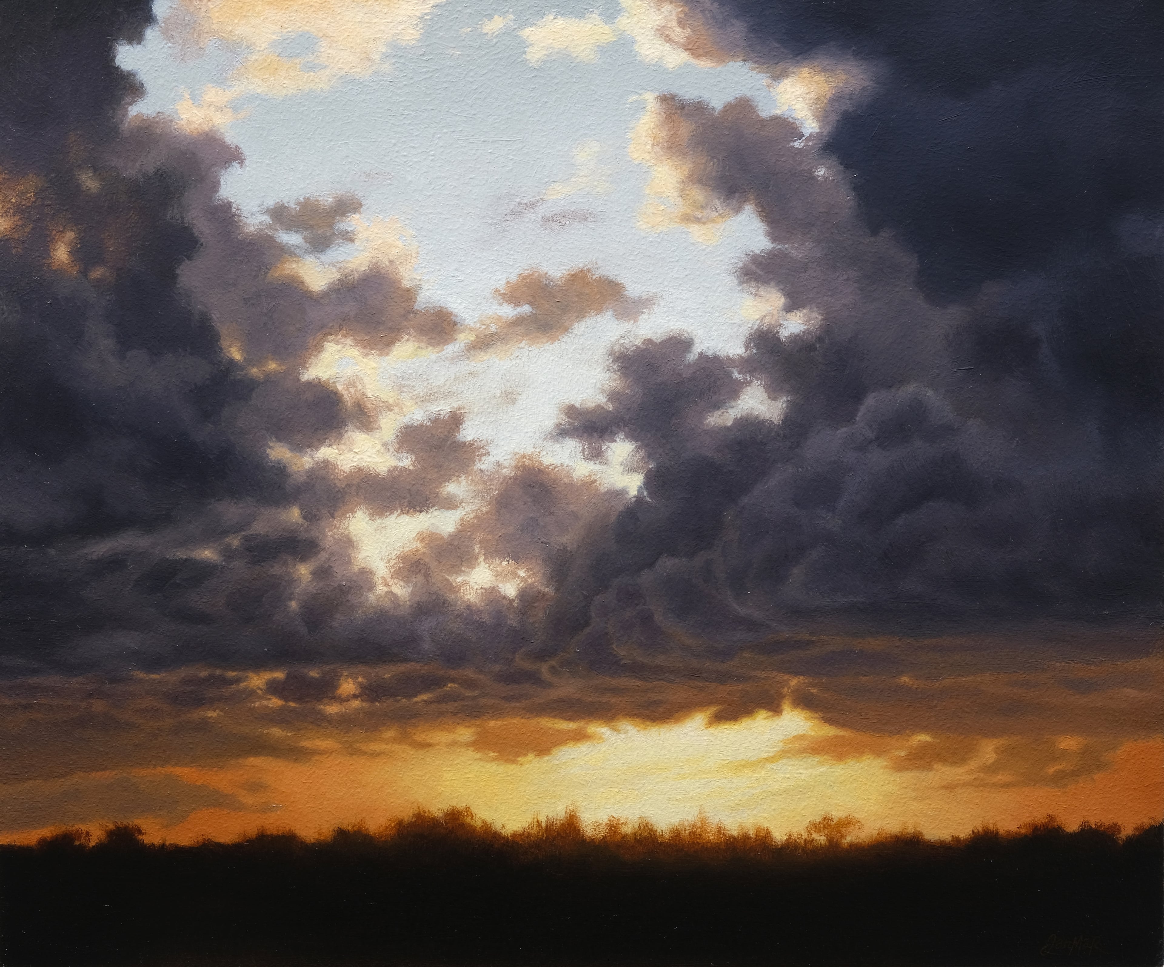Ciel 03 - Huile sur bois, 2025 par JanMar