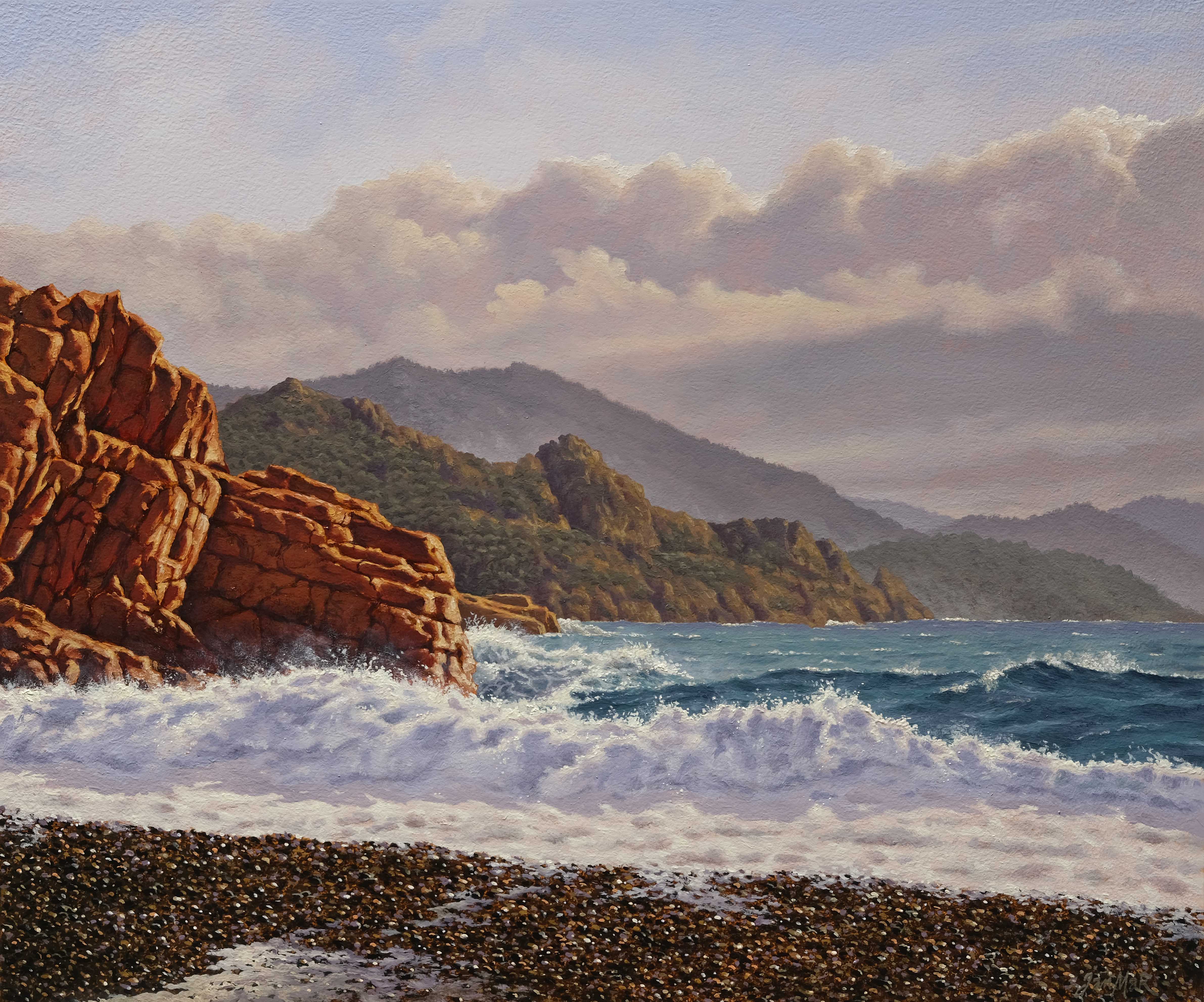 Corse 03 - Huile sur bois, 2024 par JanMar