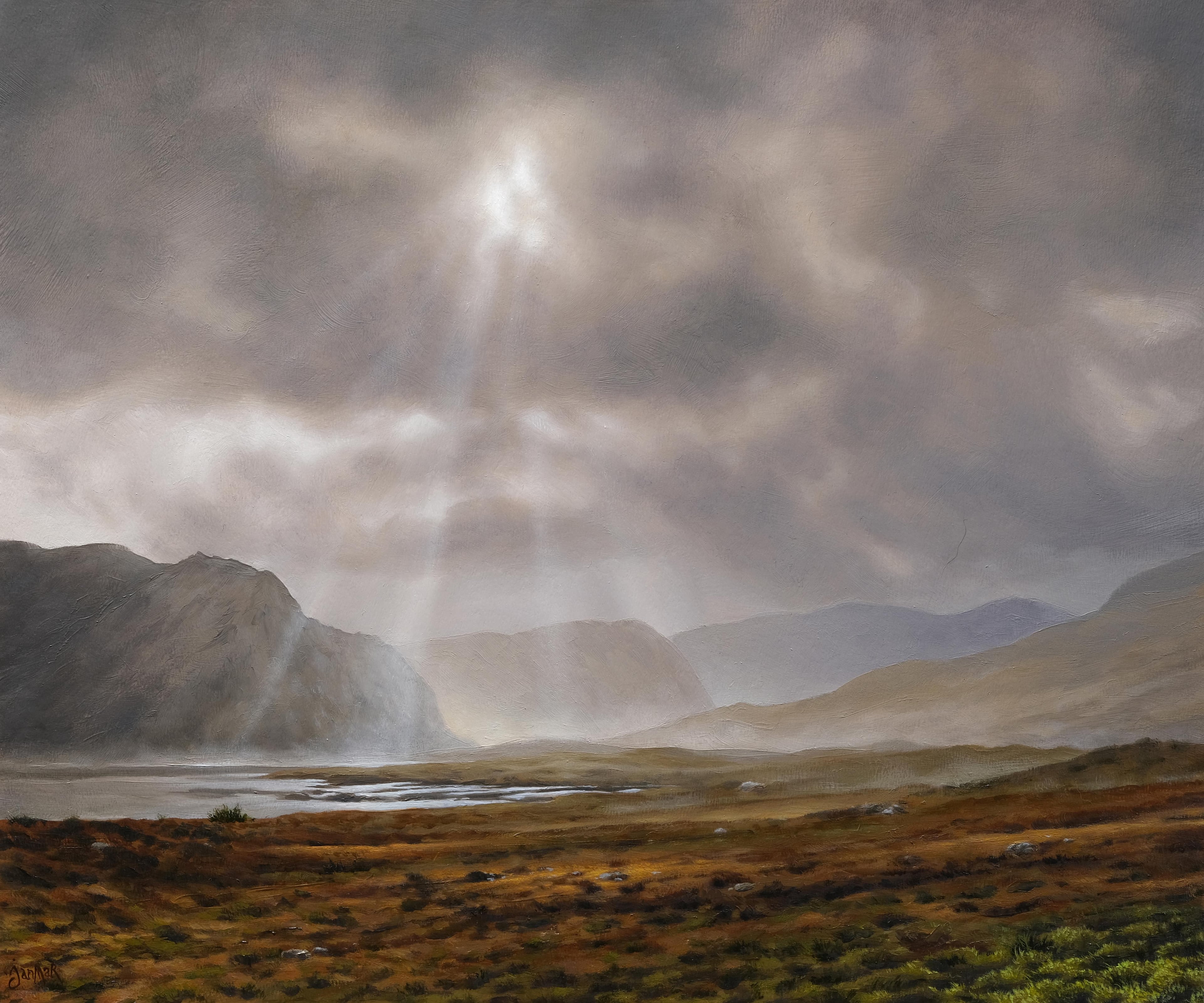 Ecosse - Huile sur bois, 2025 par JanMar