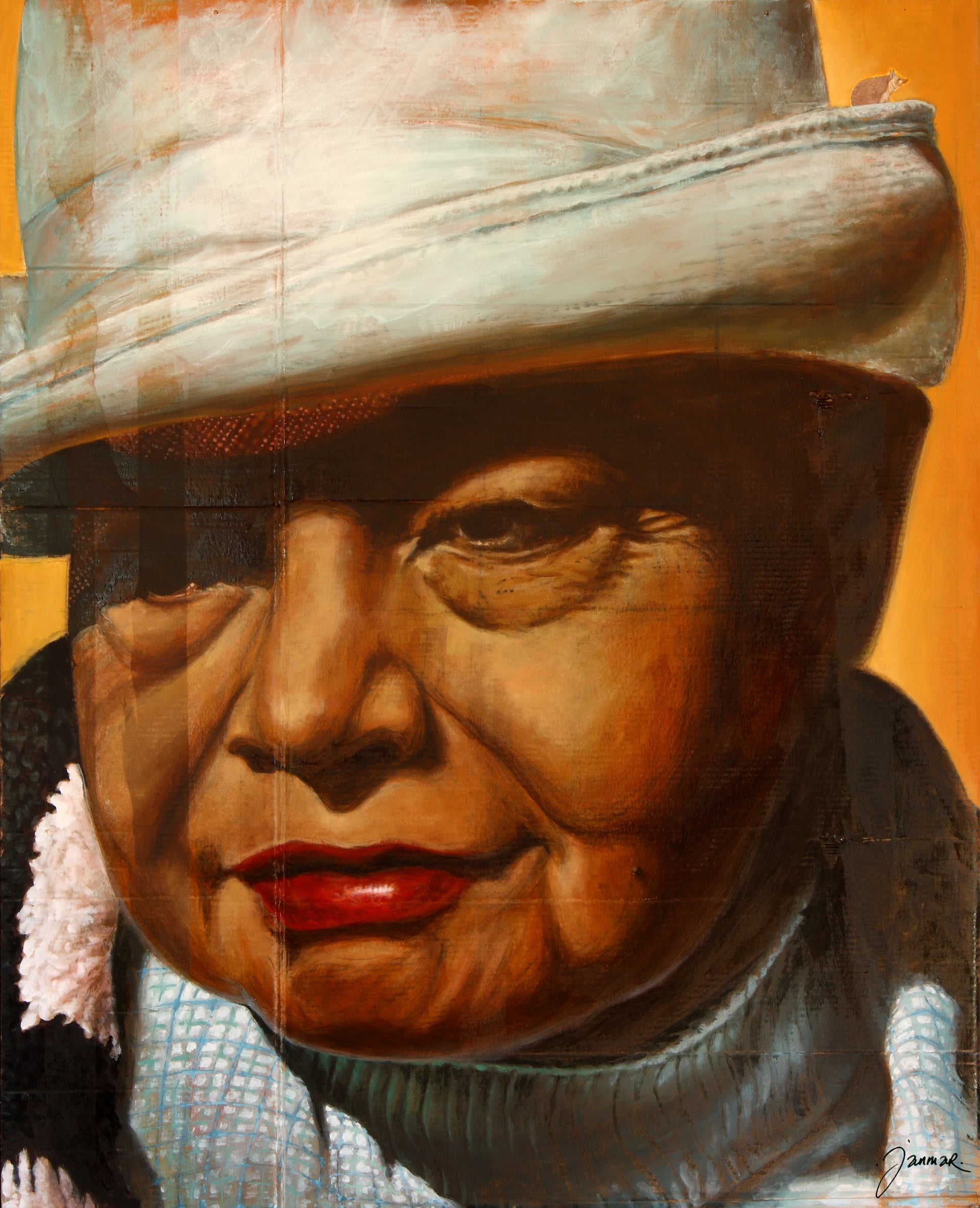 La Cubaine - Huile sur carton, 2015 par JanMar