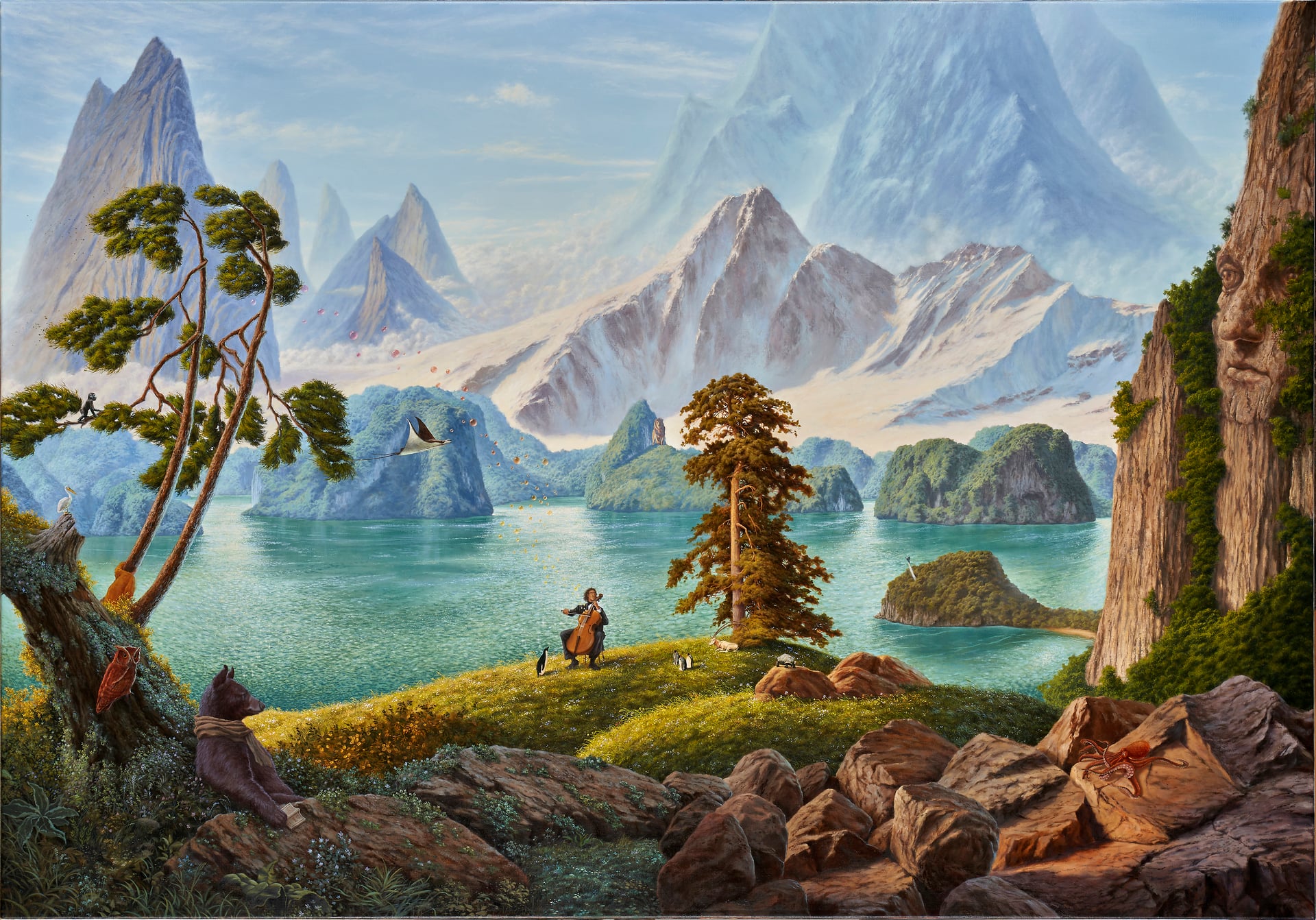 LE REFUGE - Peinture à l'huile sur toile de lin, 2021 par JanMar