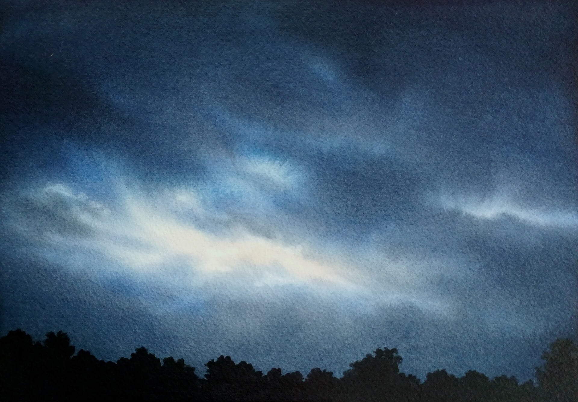 Lueur - Aquarelle sur papier Arches, 2024 par JanMar