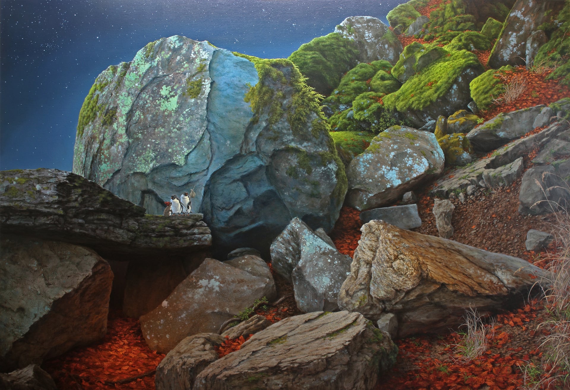 Rupestre & Balluchon - Huile sur toile, 2022 par JanMar