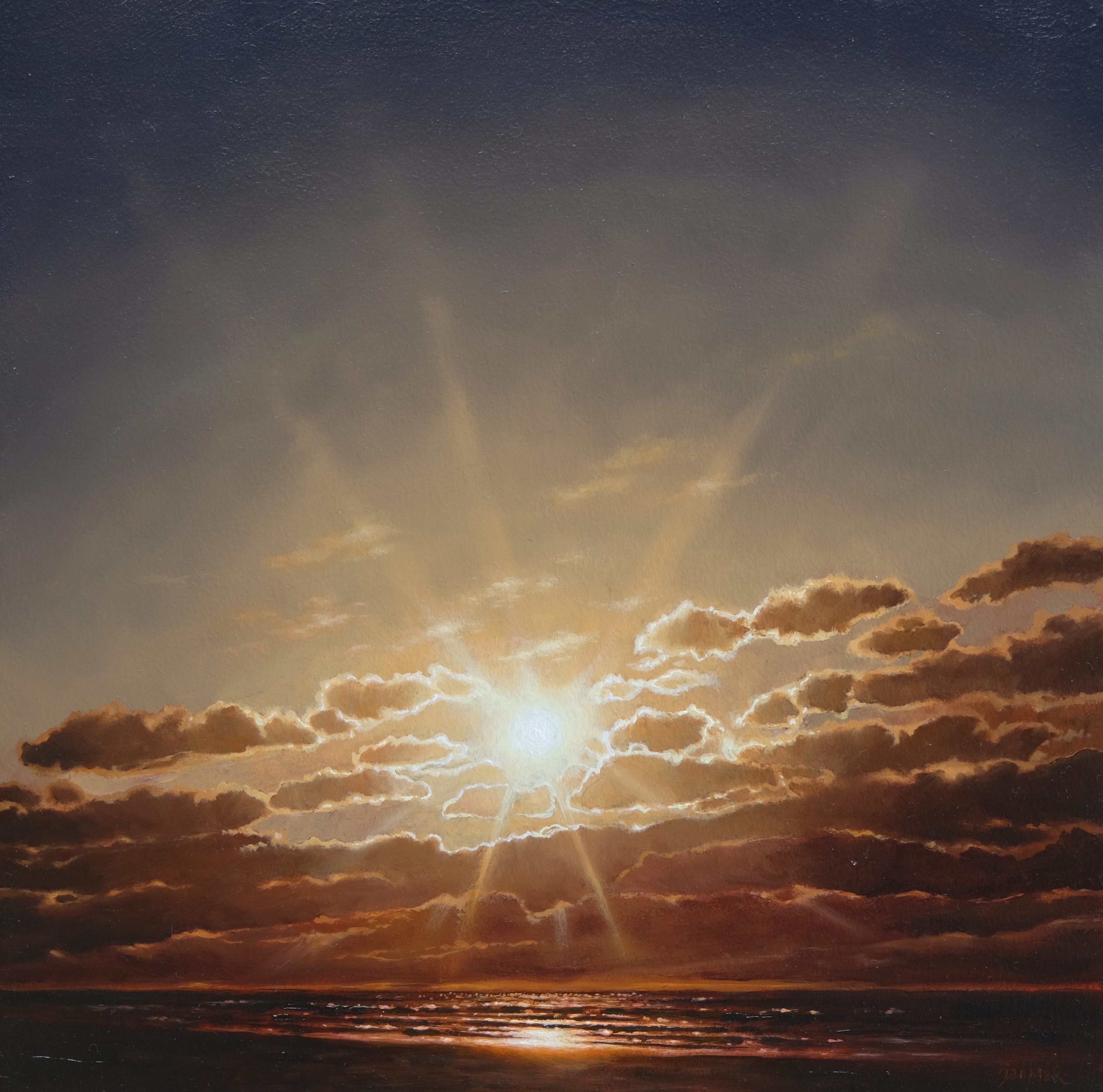 Soleil - Huile sur bois, 2025 par JanMar